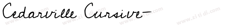 Cedarville Cursive字体转换